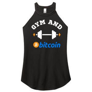 Gym And Bitcoin Fun Crypto Gym Wear Bitcoin Gym Bodybuilding Women's Perfect Tri Rocker Tank