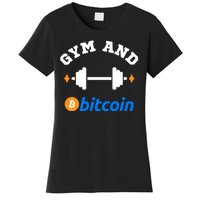 Gym And Bitcoin Fun Crypto Gym Wear Bitcoin Gym Bodybuilding Women's T-Shirt