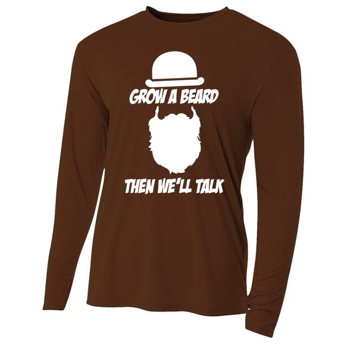 Grow A Beard Then WeLl Talk Cooling Performance Long Sleeve Crew