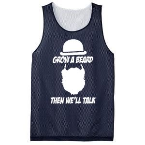 Grow A Beard Then WeLl Talk Mesh Reversible Basketball Jersey Tank