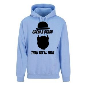 Grow A Beard Then WeLl Talk Unisex Surf Hoodie