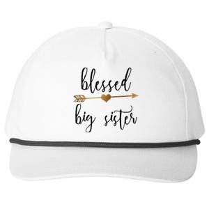 Gold Arrow Blessed Big Sister Announcement Snapback Five-Panel Rope Hat