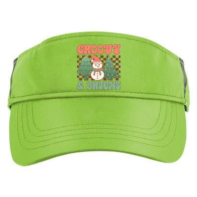 Groovy And Bright Snowman Christmas Tree Adult Drive Performance Visor