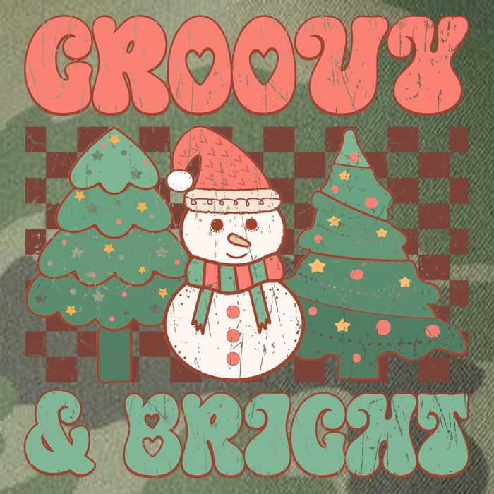Groovy And Bright Snowman Christmas Tree Legacy Tie Dye Trucker Hat