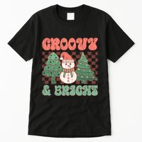 Groovy And Bright Snowman Christmas Tree Tall T-Shirt