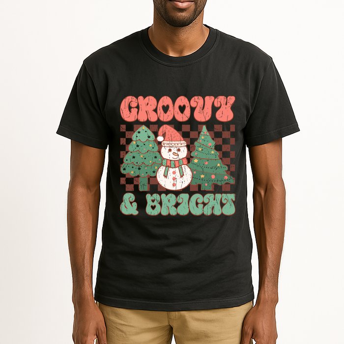 Groovy And Bright Snowman Christmas Tree Tall T-Shirt