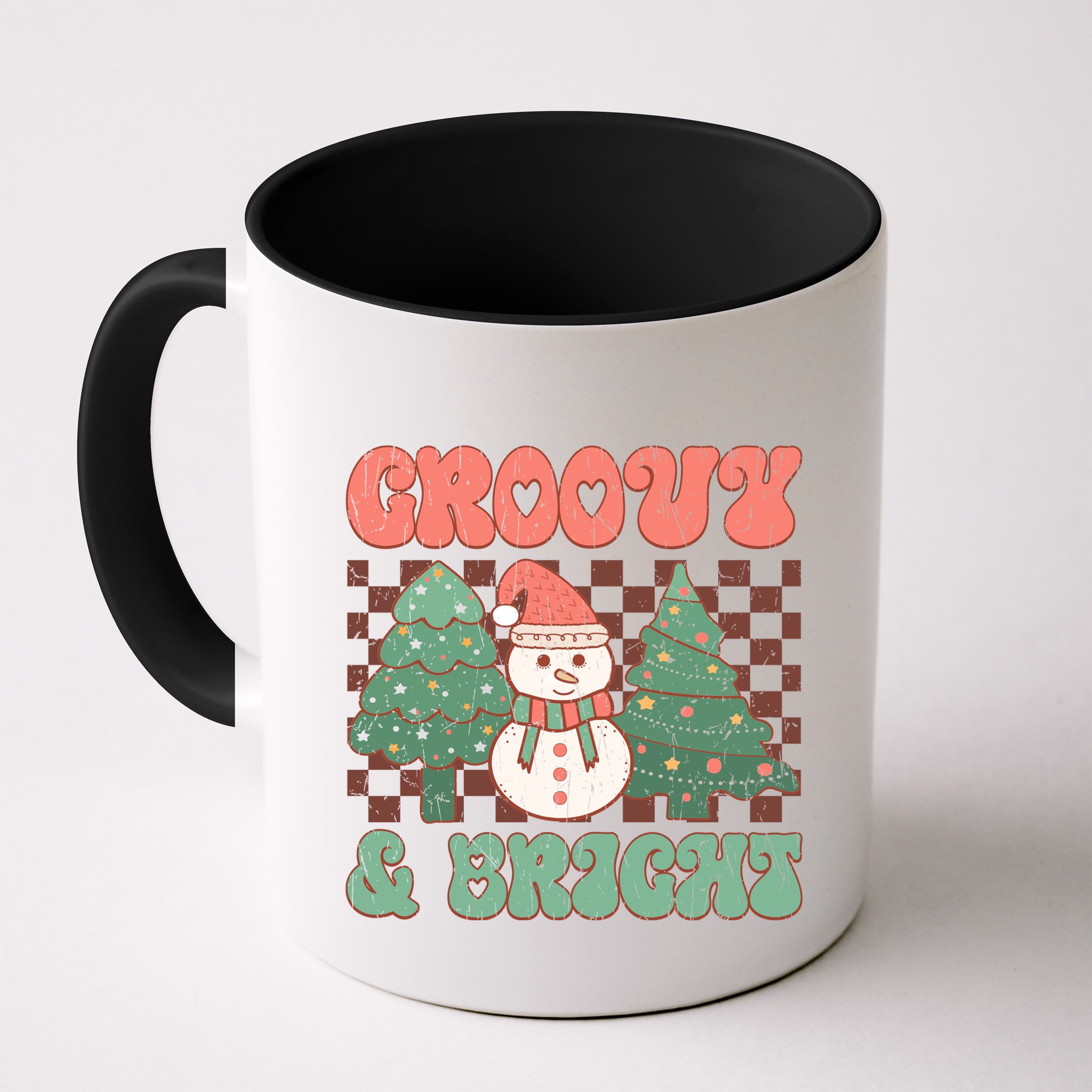 Groovy And Bright Snowman Christmas Tree Mug