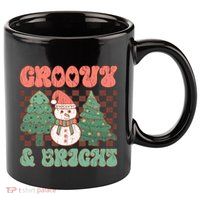 Groovy And Bright Snowman Christmas Tree 11oz C Handle Ceramic Mug