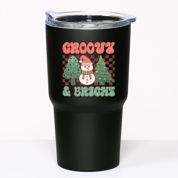 Groovy And Bright Snowman Christmas Tree Tumbler