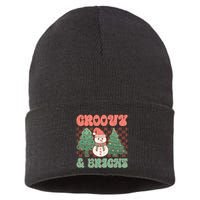 Groovy And Bright Snowman Christmas Tree Sustainable Knit Beanie