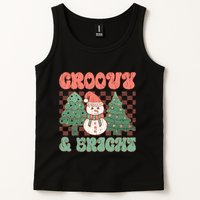 Groovy And Bright Snowman Christmas Tree Tank Top
