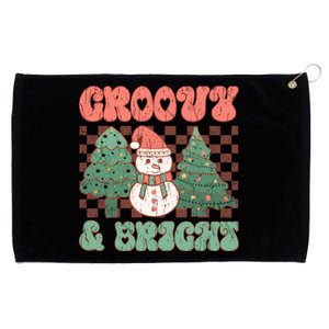 Groovy And Bright Snowman Christmas Tree Grommeted Golf Towel