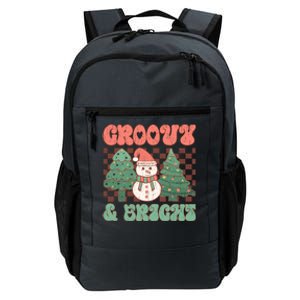 Groovy And Bright Snowman Christmas Tree Daily Commute Backpack