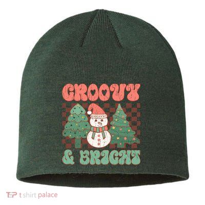 Groovy And Bright Snowman Christmas Tree Sustainable Beanie
