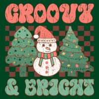 Groovy And Bright Snowman Christmas Tree Full Zip Hoodie