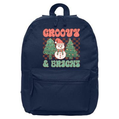 Groovy And Bright Snowman Christmas Tree 16 in Basic Backpack