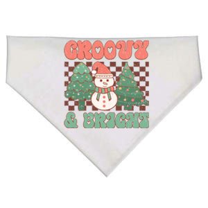 Groovy And Bright Snowman Christmas Tree USA-Made Doggie Bandana