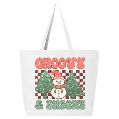 Groovy And Bright Snowman Christmas Tree 25L Jumbo Tote