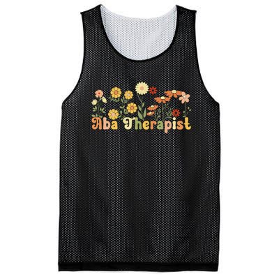 Groovy Applied Behavior Analysis Therapist Flowers Mesh Reversible Basketball Jersey Tank