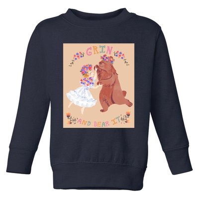 Grin And Bear It Toddler Sweatshirt