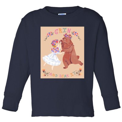 Grin And Bear It Toddler Long Sleeve Shirt