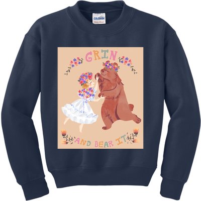 Grin And Bear It Kids Sweatshirt