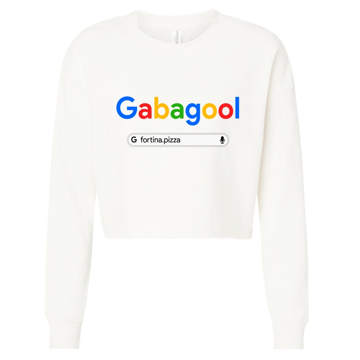 Gabagool Fortina Pizza Cropped Pullover Crew