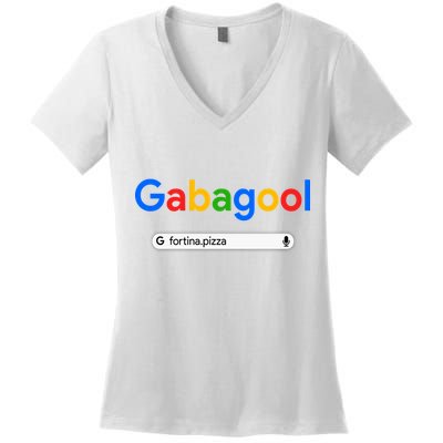 Gabagool Fortina Pizza Women's V-Neck T-Shirt