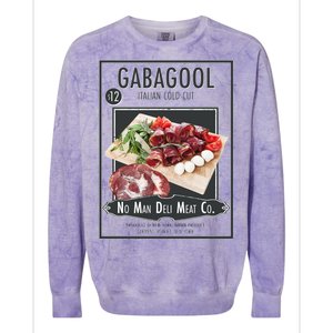 Gabagool No Man Deli Meat Co Colorblast Crewneck Sweatshirt