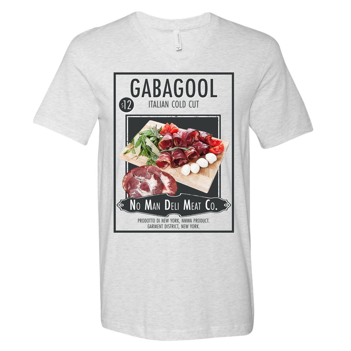 Gabagool No Man Deli Meat Co V-Neck T-Shirt