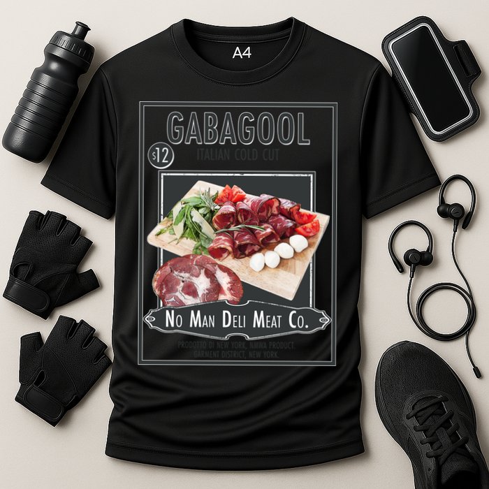 Gabagool No Man Deli Meat Co Cooling Performance Crew T-Shirt