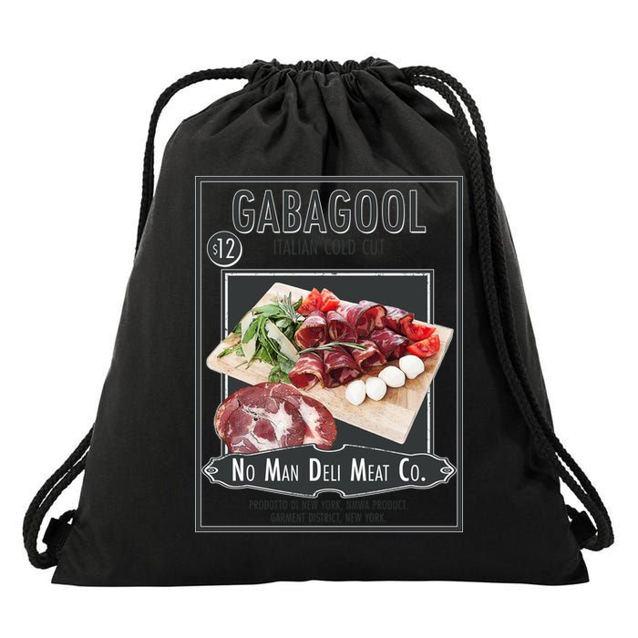 Gabagool No Man Deli Meat Co Drawstring Bag