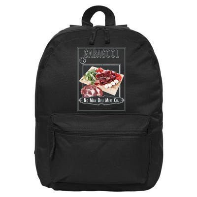 Gabagool No Man Deli Meat Co 16 in Basic Backpack