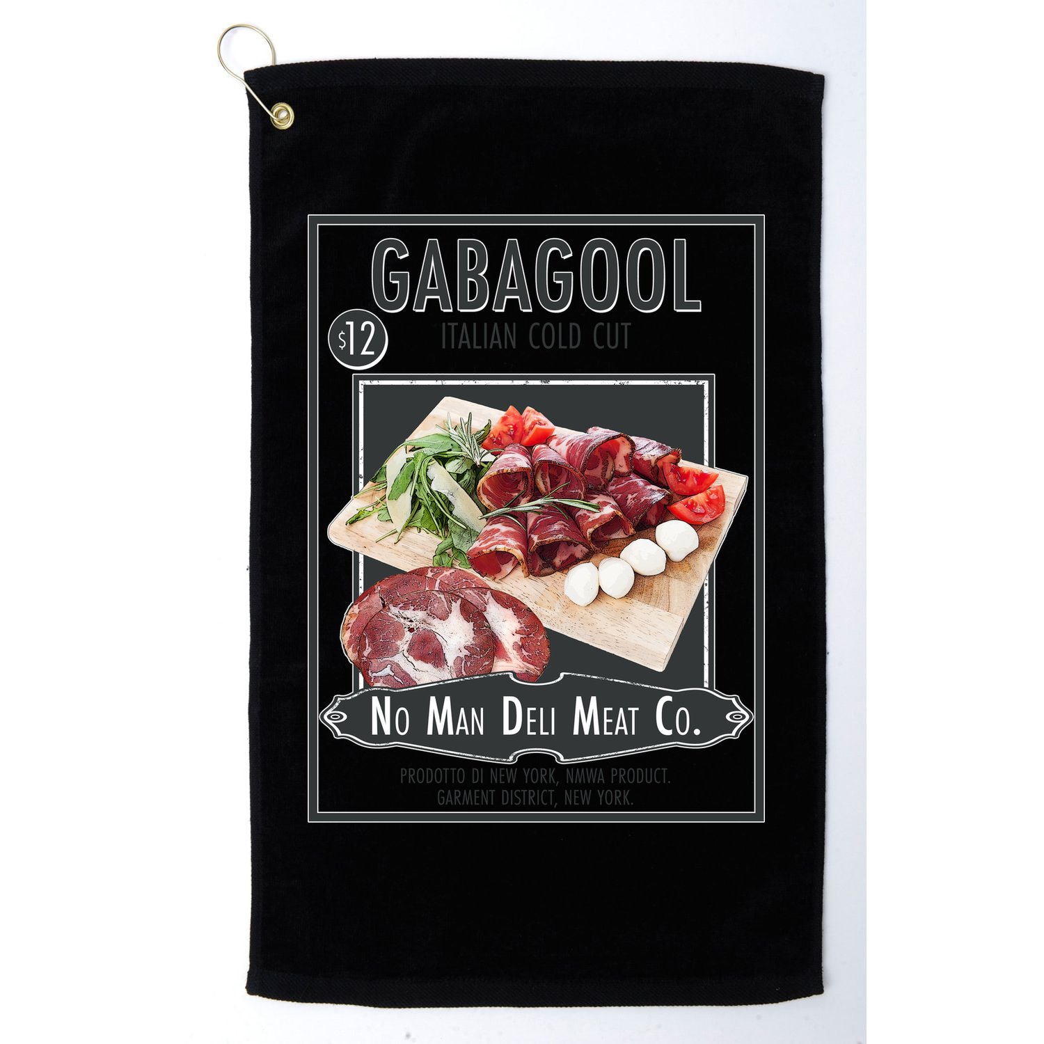 Gabagool No Man Deli Meat Co Golf Towel