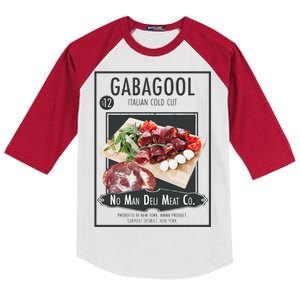 Gabagool No Man Deli Meat Co Kids Colorblock Raglan Jersey