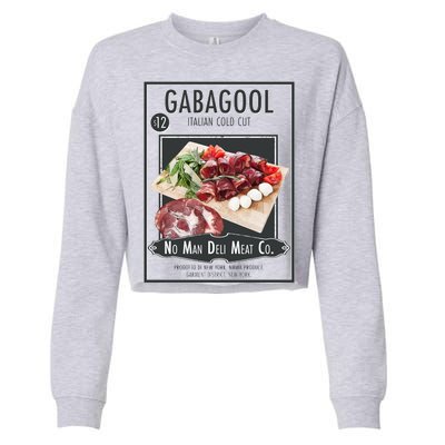 Gabagool No Man Deli Meat Co Cropped Pullover Crew