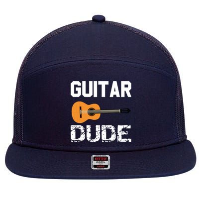 Guitars Acoustic Classical Gift Tee 7 Panel Mesh Trucker Snapback Hat