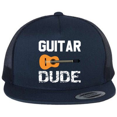 Guitars Acoustic Classical Gift Tee Flat Bill Trucker Hat