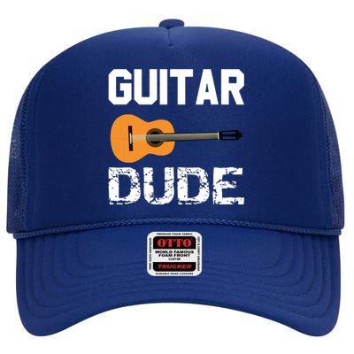 Guitars Acoustic Classical Gift Tee High Crown Mesh Back Trucker Hat