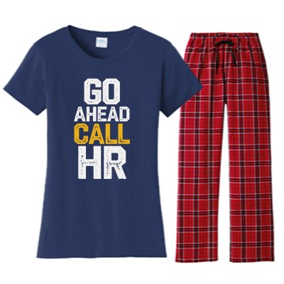 Go Ahead Call Hr Women's Flannel Pajama Set