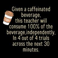 Given A Caffeinated Beverage This Teacher Will Consume Full-Length Apron With Pockets