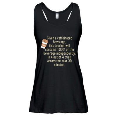 Given A Caffeinated Beverage This Teacher Will Consume Ladies Essential Flowy Tank
