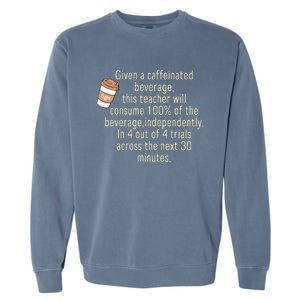 Given A Caffeinated Beverage This Teacher Will Consume Garment-Dyed Sweatshirt