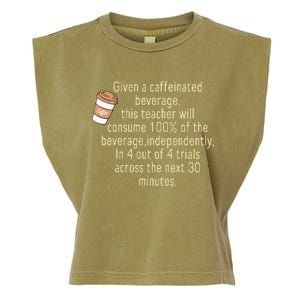 Given A Caffeinated Beverage This Teacher Will Consume Garment-Dyed Women's Muscle Tee