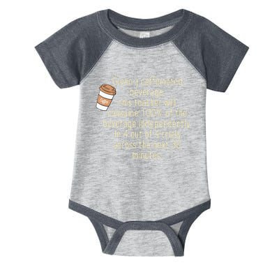 Given A Caffeinated Beverage This Teacher Will Consume Infant Baby Jersey Bodysuit