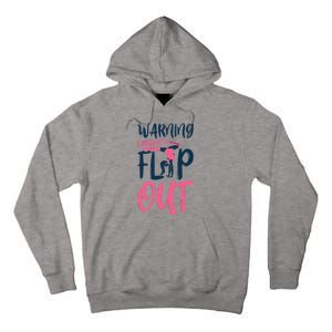 Gymnast And Cheerleader Design Warning I Might Flip Out Tall Hoodie