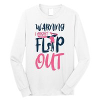 Gymnast And Cheerleader Design Warning I Might Flip Out Long Sleeve Shirt