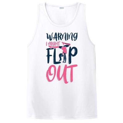 Gymnast And Cheerleader Design Warning I Might Flip Out PosiCharge Competitor Tank