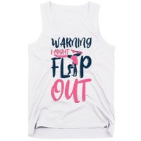 Gymnast And Cheerleader Design Warning I Might Flip Out Tank Top