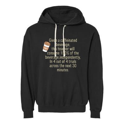 Given A Caffeinated Beverage This Teacher Will Consume Garment-Dyed Fleece Hoodie